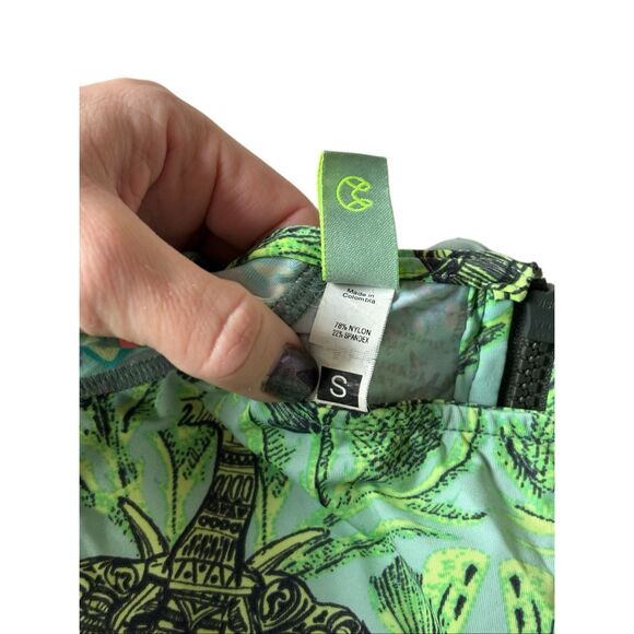MAAJI SWIMWEAR SAND SURFER RASHGUARD Top size S Green Animal Tropical - Picture 5 of 9